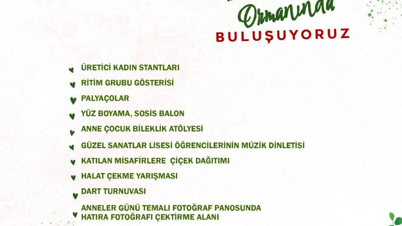 TOROSLAR BELEDİYESİ 68’LİLER BARIŞ ORMANI’NDA ANNELER GÜNÜ ETKİNLİĞİ DÜZENLİYOR