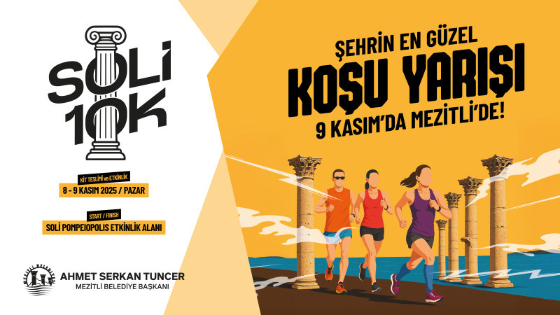MEZİTLİ, SOLİ10K KOŞUSU İLE TARİHİNİ VE DOĞASINI SPORA TAŞIYOR