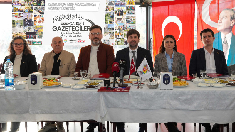 TARSUS BELEDİYE BAŞKANI ALİ BOLTAÇ BASIN MENSUPLARIYLA KAHVALTI PROGRAMINDA BULUŞTU