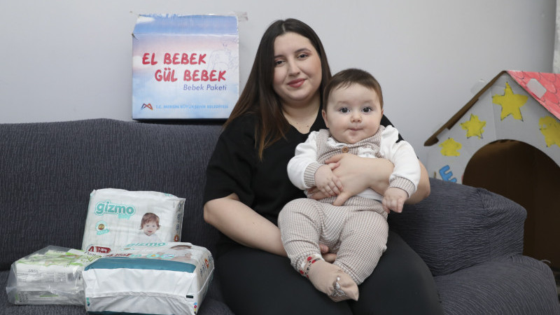 MERSİN BÜYÜKŞEHİR BEBEKLİ AİLELERE SOSYAL DESTEKLERİNİ SÜRDÜRÜYOR